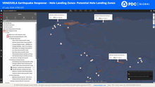 Venezuela Earthquake Response – Helo Landing Zones- Potential Helo Landing Zones (01 July 2026 0700 EST)