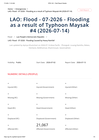 Lao PDR: LAO: Flood - 07-2026 - Flooding as a result of Typhoon Maysak #4 (2026-07-14)