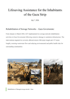 oPt: Lifesaving Assistance for the Inhabitants of the Gaza Strip