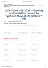 Lao PDR: LAO: Flood - 06-2026 - Flooding and landslide caused by Typhoon Maysak #3 (2026-07-08)