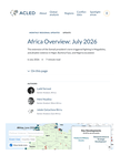 Sudan: ACLED Regional Overview Africa: July 2026