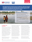 Strengthening Provincial Coherence Between Climate Change Adaptation and Disaster Risk Reduction and Management for Inclusive and Resilient Development in Nepal