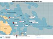 World: Epidemic and emerging disease alerts in the Pacific as of 30 June 2026