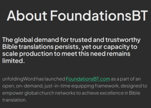 unfoldingWord builds hub for Bible translators working in unreached communities